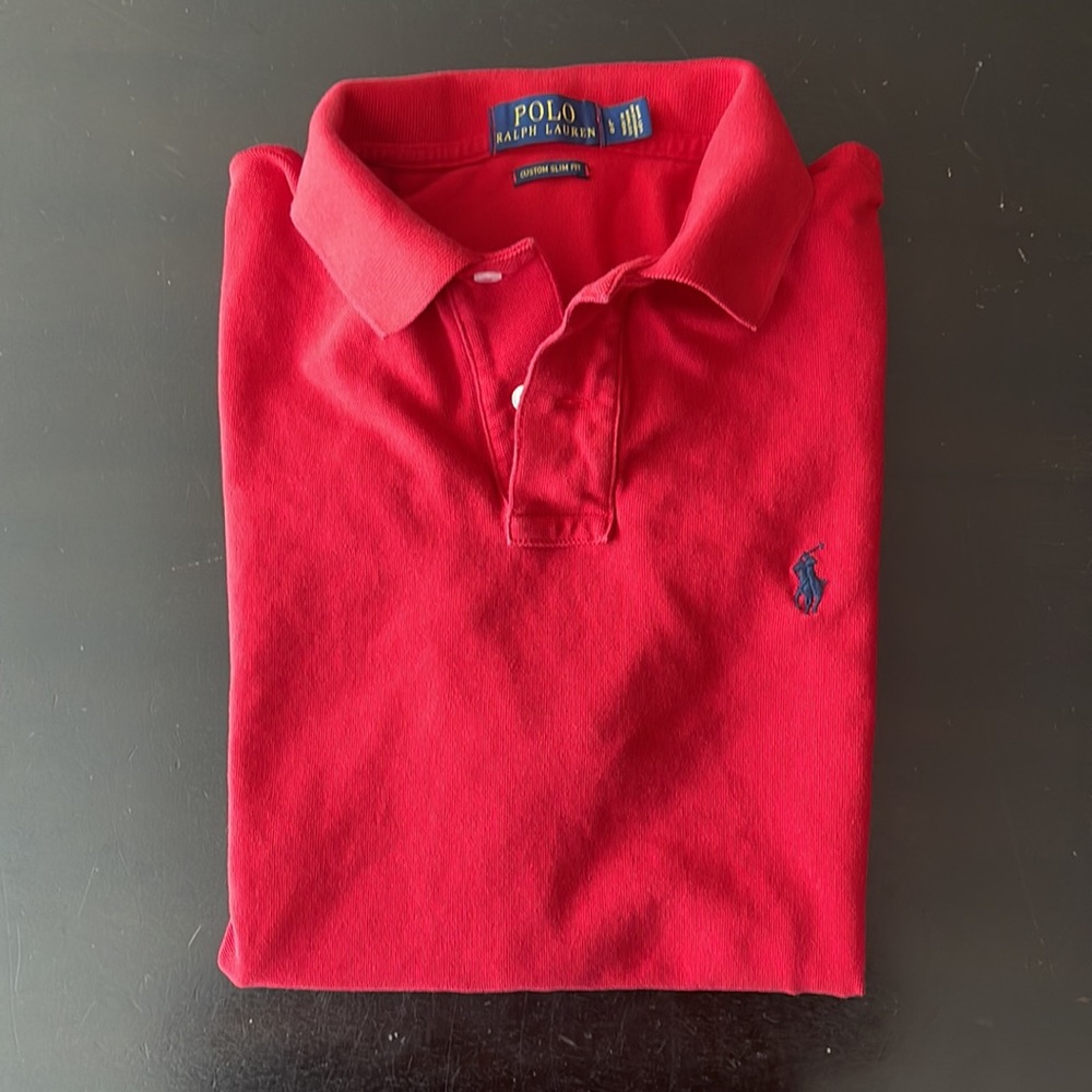 Polo by Ralph Lauren Red Men's Polo Shirt with Navy Pony